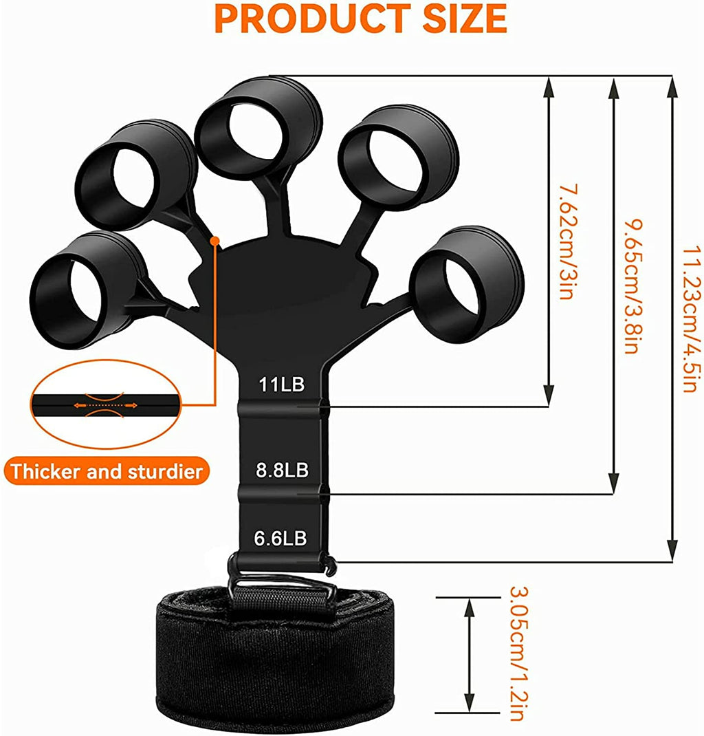 Hand Grip Strengthener 2 Pcs Adjustable Finger Exerciser and Finger Stretcher Grip Strength Trainer for Hand Therapy, Rock Climbing - Relieve Pain for Arthritis, Carpal Tunnel