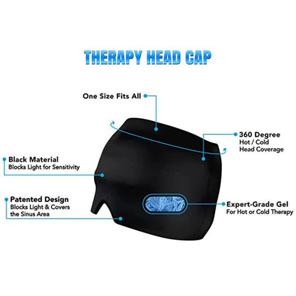 Migraine Relief Ice Gel Headache Mask – Cooling Compression for Head & Eyes