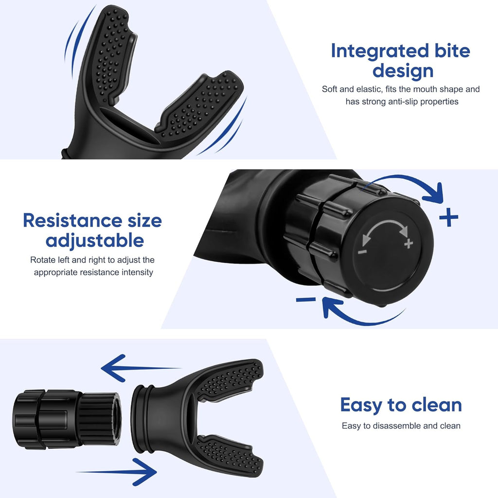 Portable Muscle Trainer, Exercise Trainer with Resistance Adjustable, Easy to Clean and Use, Improve Strength and Endurance（Black）