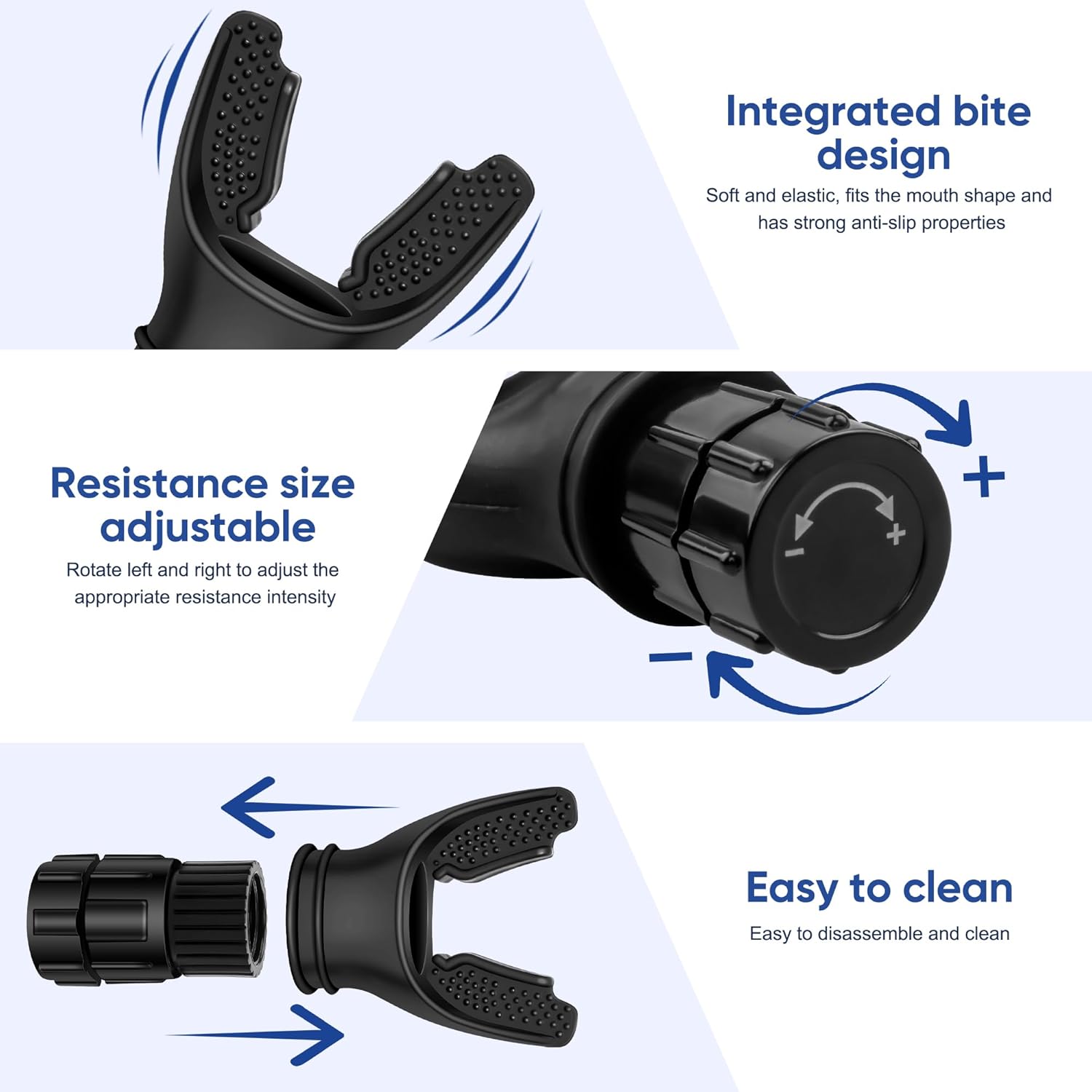 Portable Muscle Trainer, Exercise Trainer with Resistance Adjustable, Easy to Clean and Use, Improve Strength and Endurance（Black）