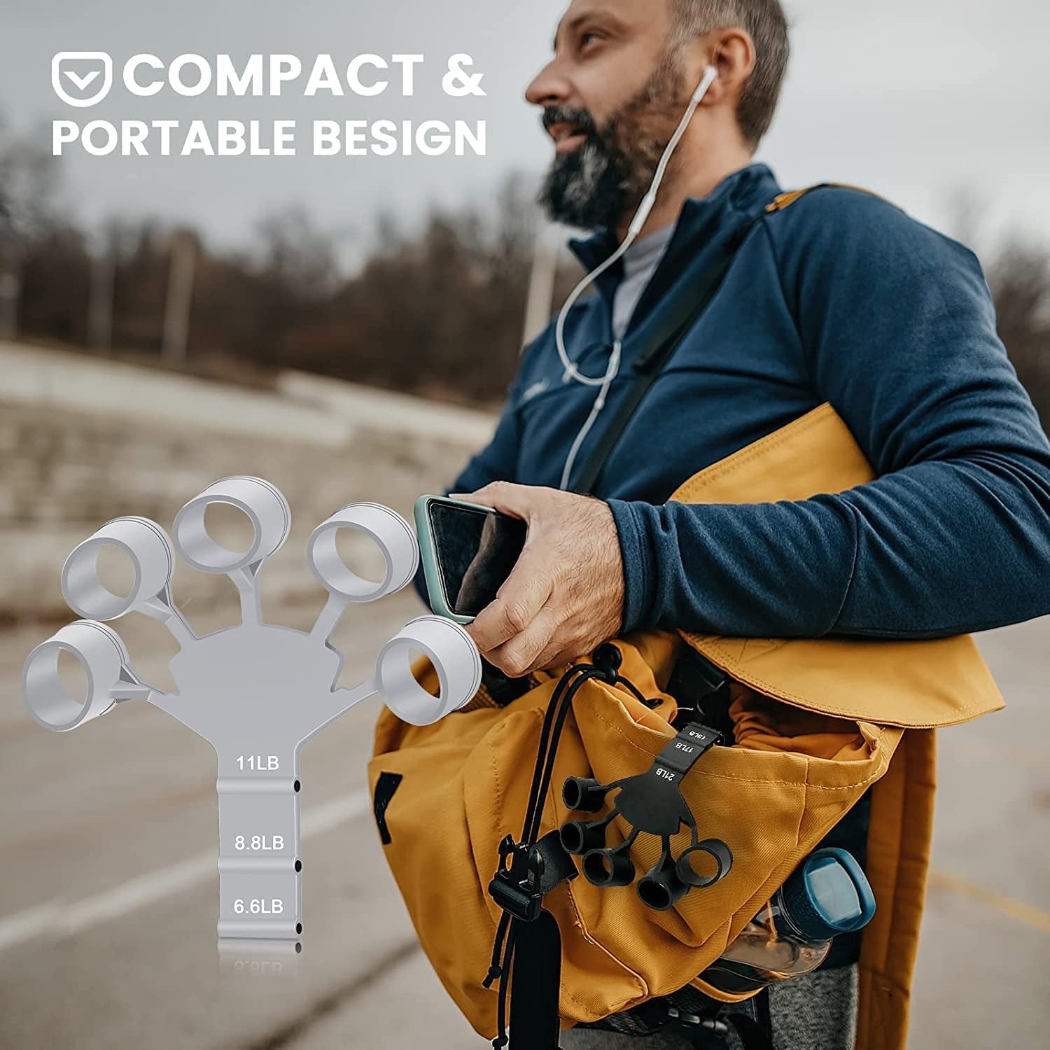 Hand Grip Strengthener 2 Pcs Adjustable Finger Exerciser and Finger Stretcher Grip Strength Trainer for Hand Therapy, Rock Climbing - Relieve Pain for Arthritis, Carpal Tunnel