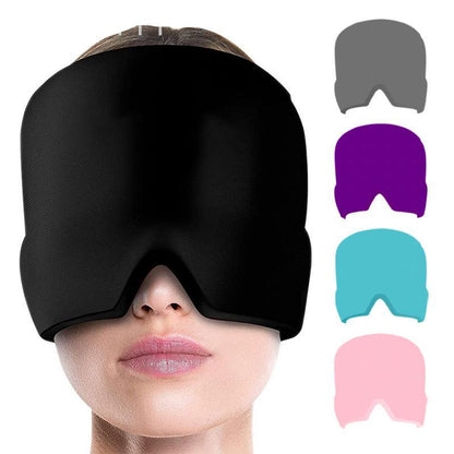 Migraine Relief Ice Gel Headache Mask – Cooling Compression for Head & Eyes
